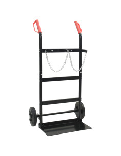 Carrello Manuale Nero e Rosso 63 x 43,5 x 110 cm Acciaio 2