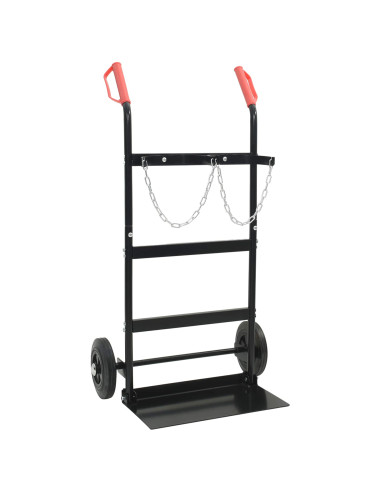 Carrello Manuale Nero e Rosso 63 x 43,5 x 110 cm Acciaio