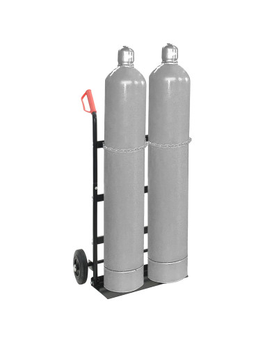 Carrello Manuale Nero e Rosso 63 x 43,5 x 110 cm Acciaio