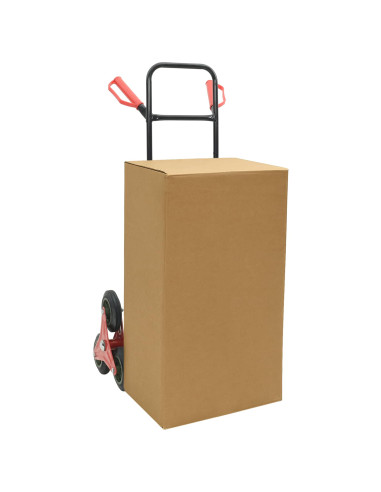 Carrello Manuale Nero e Rosso 64,5 x 49,5 x 114 cm Acciaio