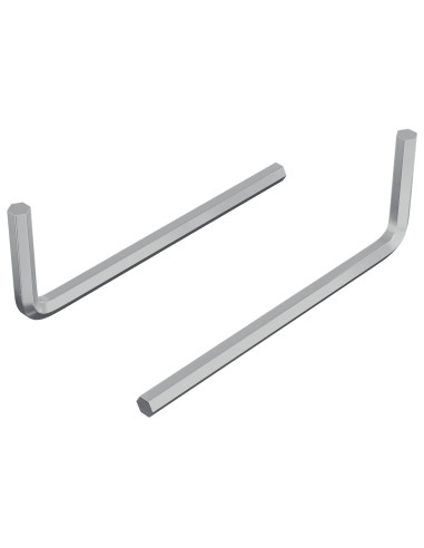 Chiave Esagonale 2 pcs Argento 32 x 86 mm Acciaio