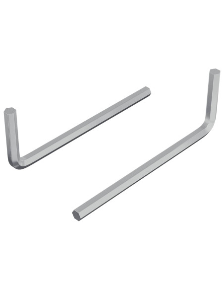 Chiave Esagonale 2 pcs Argento 32 x 86 mm Acciaio