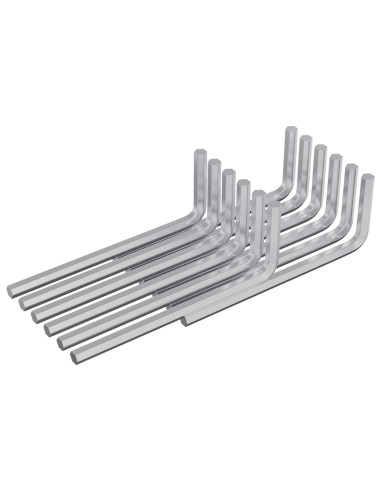Chiave Esagonale 12 pcs Argento 32 x 86 mm Acciaio