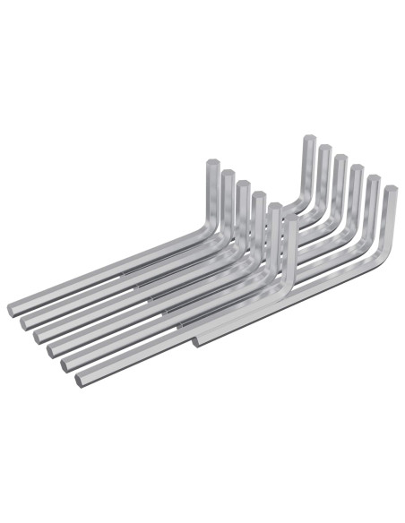 Chiave Esagonale 12 pcs Argento 32 x 86 mm Acciaio