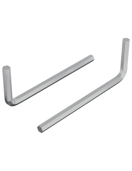 Chiave Esagonale 2 pcs Argento 32 x 86 mm Acciaio