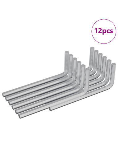 Chiave Esagonale 12 pcs Argento 32 x 86 mm Acciaio