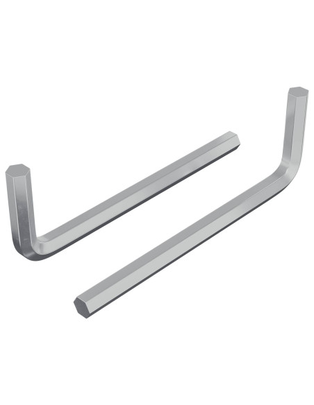 Chiave Esagonale 2 pcs Argento 32 x 86 mm Acciaio