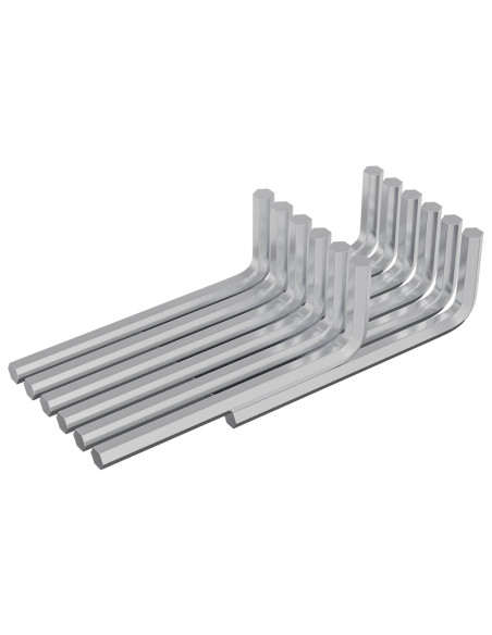 Chiave Esagonale 12 pcs Argento 32 x 86 mm Acciaio