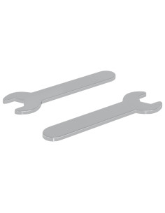 Chiave inglese 2 pcs Argento 10 mm Ferro 2