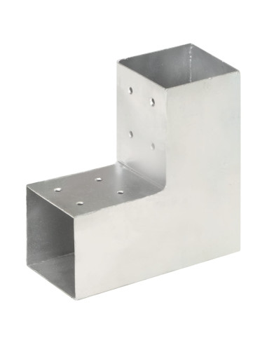 Connettore per Pali a Forma di L in Metallo Zincato 81x81 mm