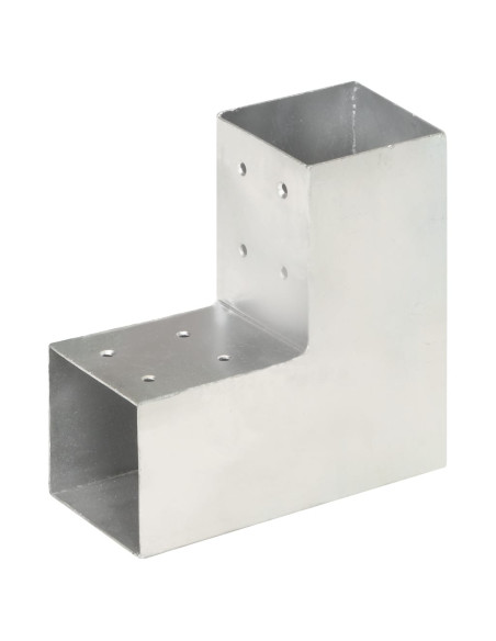 Connettore per Pali a Forma di L in Metallo Zincato 81x81 mm