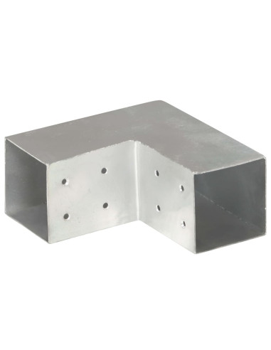 Connettore per Pali a Forma di L in Metallo Zincato 81x81 mm
