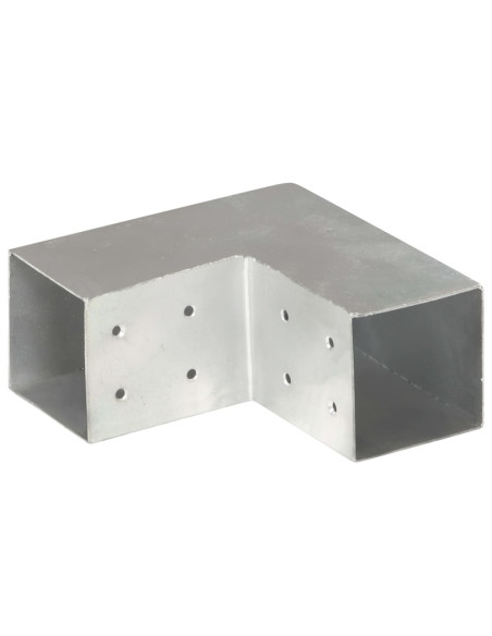 Connettore per Pali a Forma di L in Metallo Zincato 81x81 mm