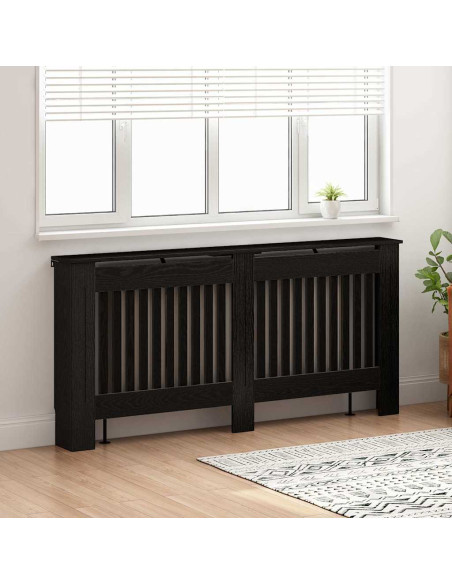 Copertura per radiatori Rovere Nero 172 x 19 x 81,5 cm