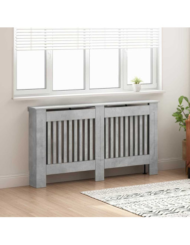 Copertura per radiatori Grigio cemento 152 x 19 x 81,5 cm
