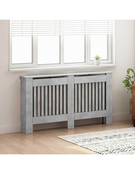 Copertura per radiatori Grigio cemento 152 x 19 x 81,5 cm