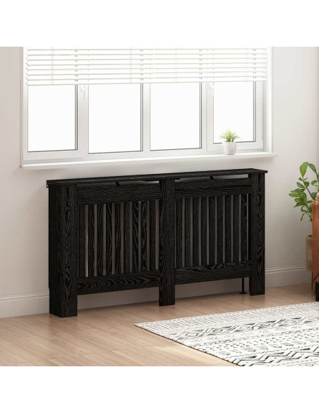 Copertura per radiatori Rovere Nero 152 x 19 x 81,5 cm
