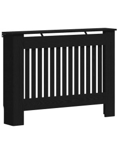 Copertura per radiatori Rovere Nero 112 x 19 x 81,5 cm 2