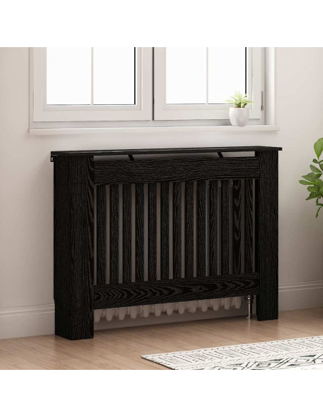 Copertura per radiatori Rovere Nero 112 x 19 x 81,5 cm