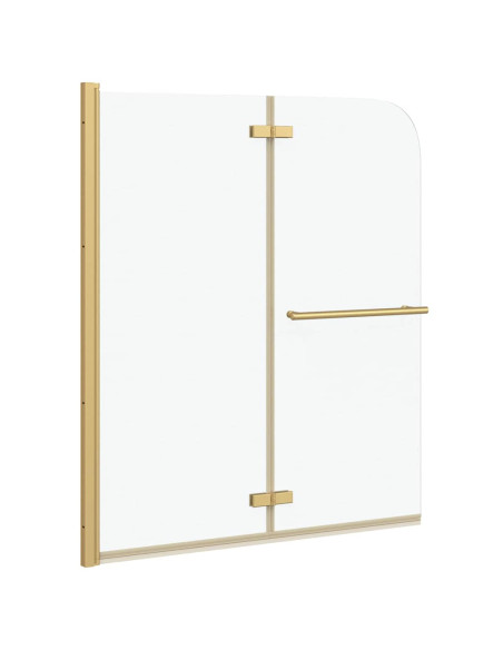 Involucro Doccia Oro 120 x 140 cm Vetro ESG e Alluminio