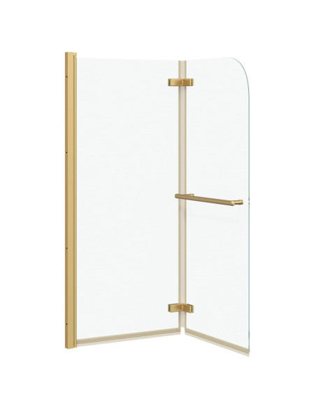 Involucro Doccia Oro 120 x 140 cm Vetro ESG e Alluminio