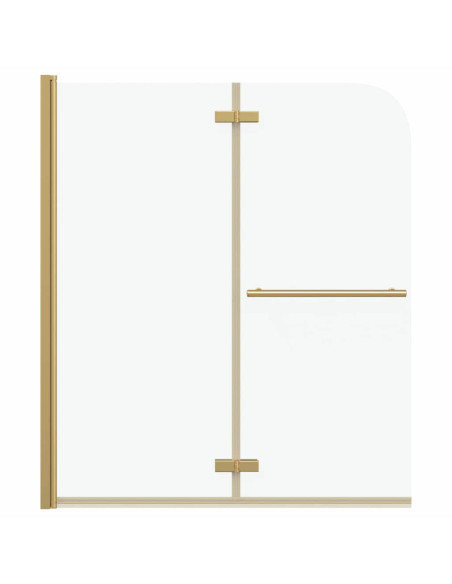 Involucro Doccia Oro 120 x 140 cm Vetro ESG e Alluminio