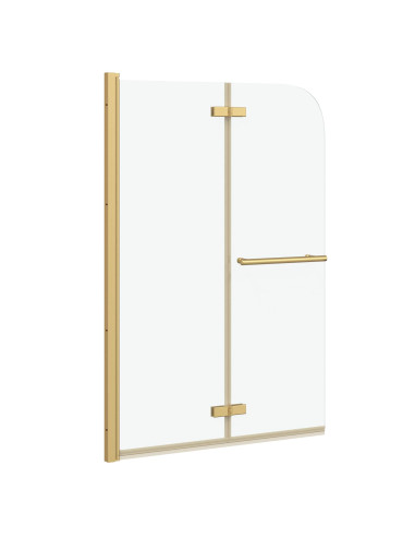 Involucro Doccia Oro 95 x 140 cm Vetro ESG e Alluminio