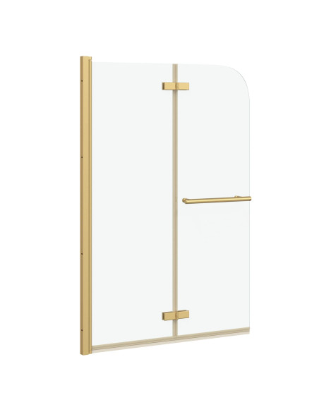 Involucro Doccia Oro 95 x 140 cm Vetro ESG e Alluminio