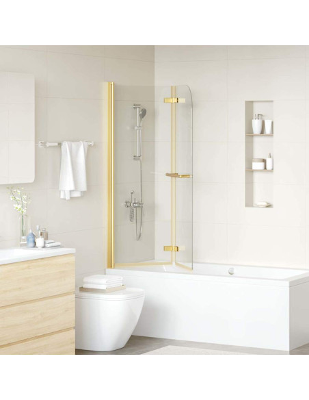 Involucro Doccia Oro 95 x 140 cm Vetro ESG e Alluminio