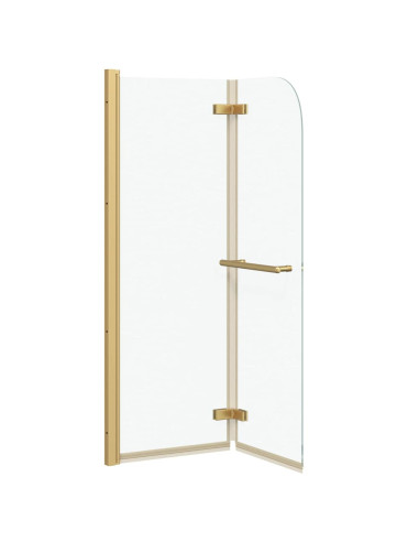 Involucro Doccia Oro 95 x 140 cm Vetro ESG e Alluminio