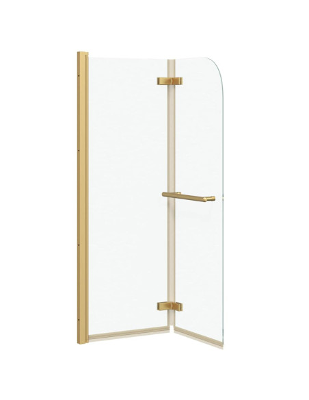 Involucro Doccia Oro 95 x 140 cm Vetro ESG e Alluminio