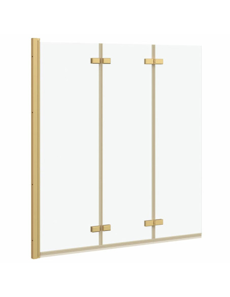 Involucro Doccia Oro 130 x 138 cm Vetro ESG e Alluminio