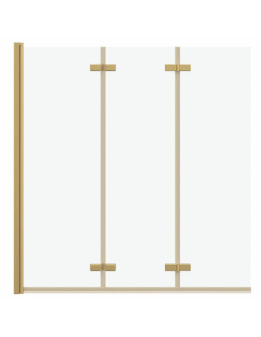 Involucro Doccia Oro 130 x 138 cm Vetro ESG e Alluminio