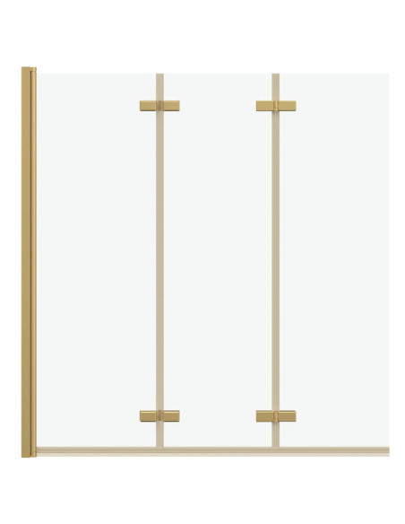 Involucro Doccia Oro 130 x 138 cm Vetro ESG e Alluminio