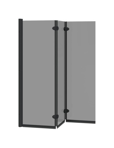 Involucro Doccia Nero 130 x 138 cm Vetro ESG e Alluminio