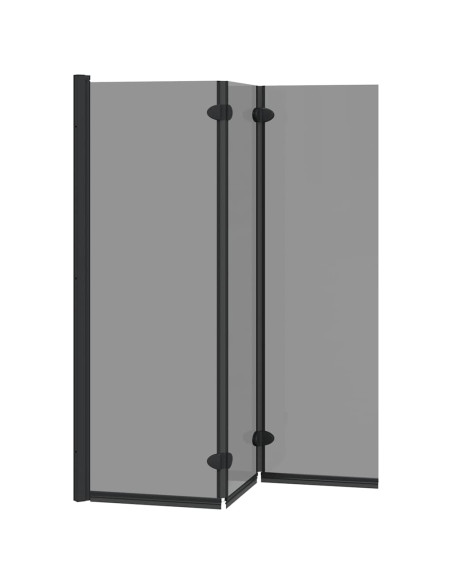 Involucro Doccia Nero 130 x 138 cm Vetro ESG e Alluminio