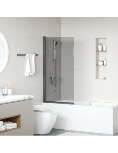 Schermo per Bagno e Doccia Nero 68 x 130 cm Vetro Temperato