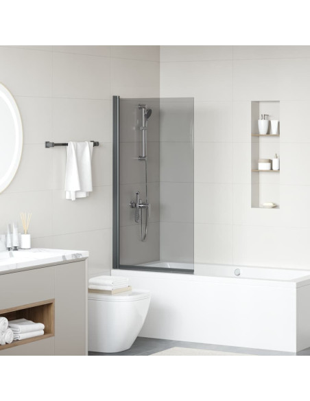 Schermo per Bagno e Doccia Nero 68 x 130 cm Vetro Temperato