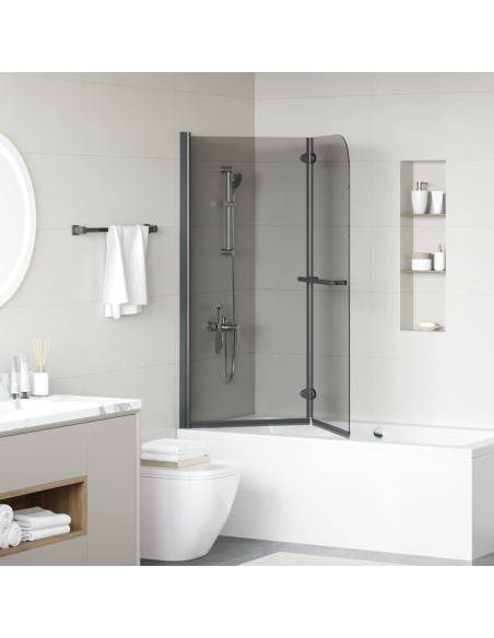 Involucro Doccia Nero 95 x 140 cm Vetro ESG e Alluminio