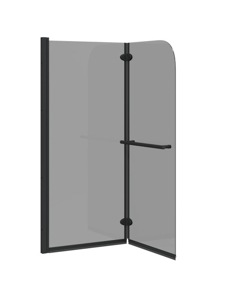 Involucro Doccia Nero 95 x 140 cm Vetro ESG e Alluminio
