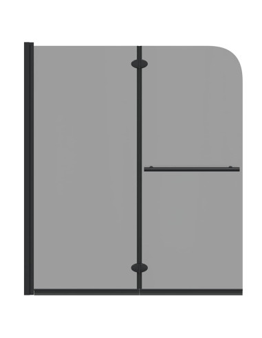 Involucro Doccia Nero 95 x 140 cm Vetro ESG e Alluminio