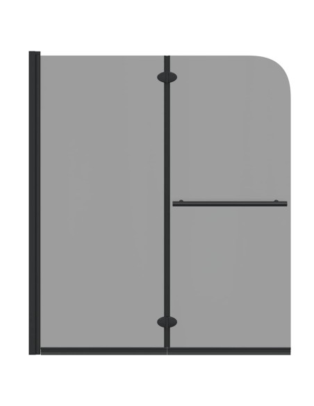 Involucro Doccia Nero 95 x 140 cm Vetro ESG e Alluminio