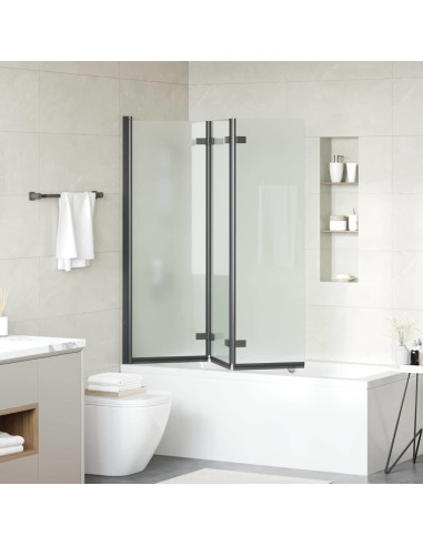 Involucro Doccia Nero 130 x 138 cm Vetro ESG e Alluminio