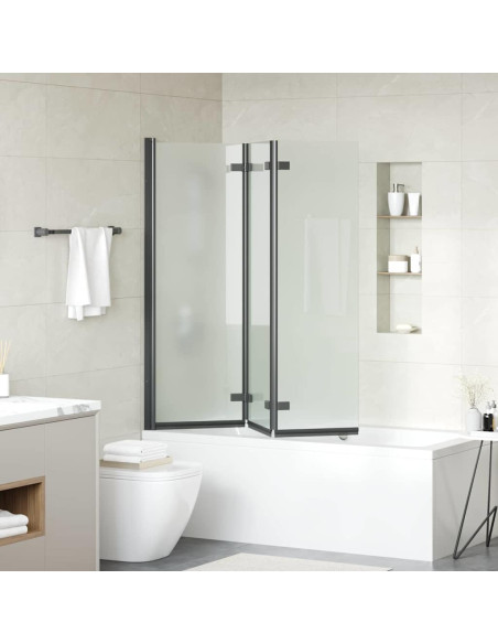 Involucro Doccia Nero 130 x 138 cm Vetro ESG e Alluminio