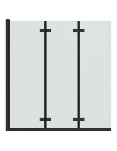 Involucro Doccia Nero 130 x 138 cm Vetro ESG e Alluminio