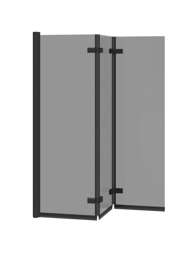 Involucro Doccia Nero 130 x 138 cm Vetro ESG e Alluminio