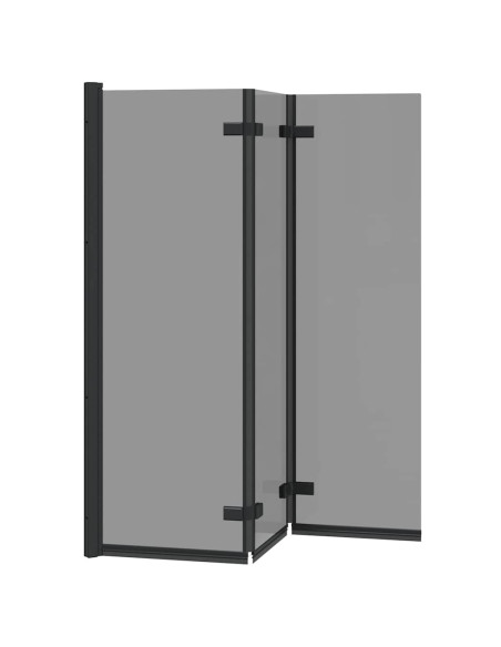 Involucro Doccia Nero 130 x 138 cm Vetro ESG e Alluminio