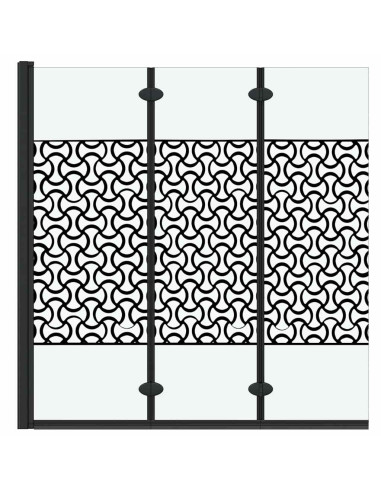 Involucro Doccia Nero e trasparente 130 x 130 cm