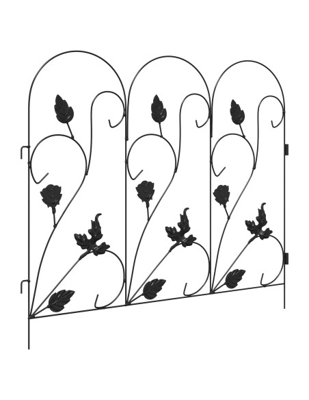 Recinzione per Giardino Traliccio Nero 307 x 54,5 x 0,3 cm