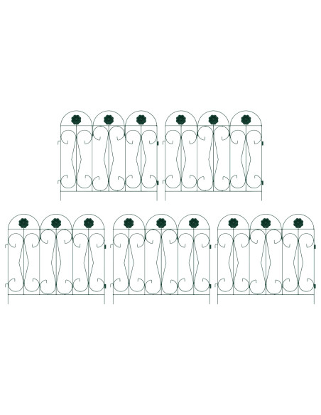 Recinzione per Giardino Traliccio Verde 305,5 x 55,5 x 0,3 cm